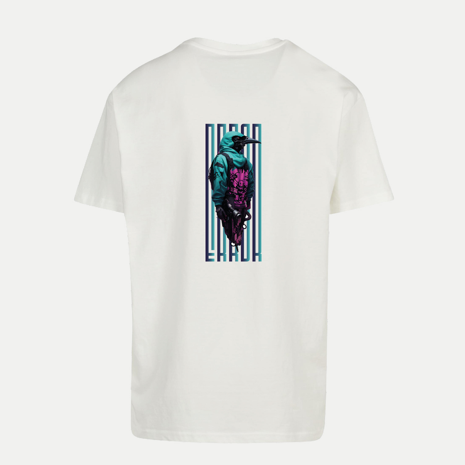 ROBOBIRD PRINT | WHITE | OVERSIZED TEE | RAWLI