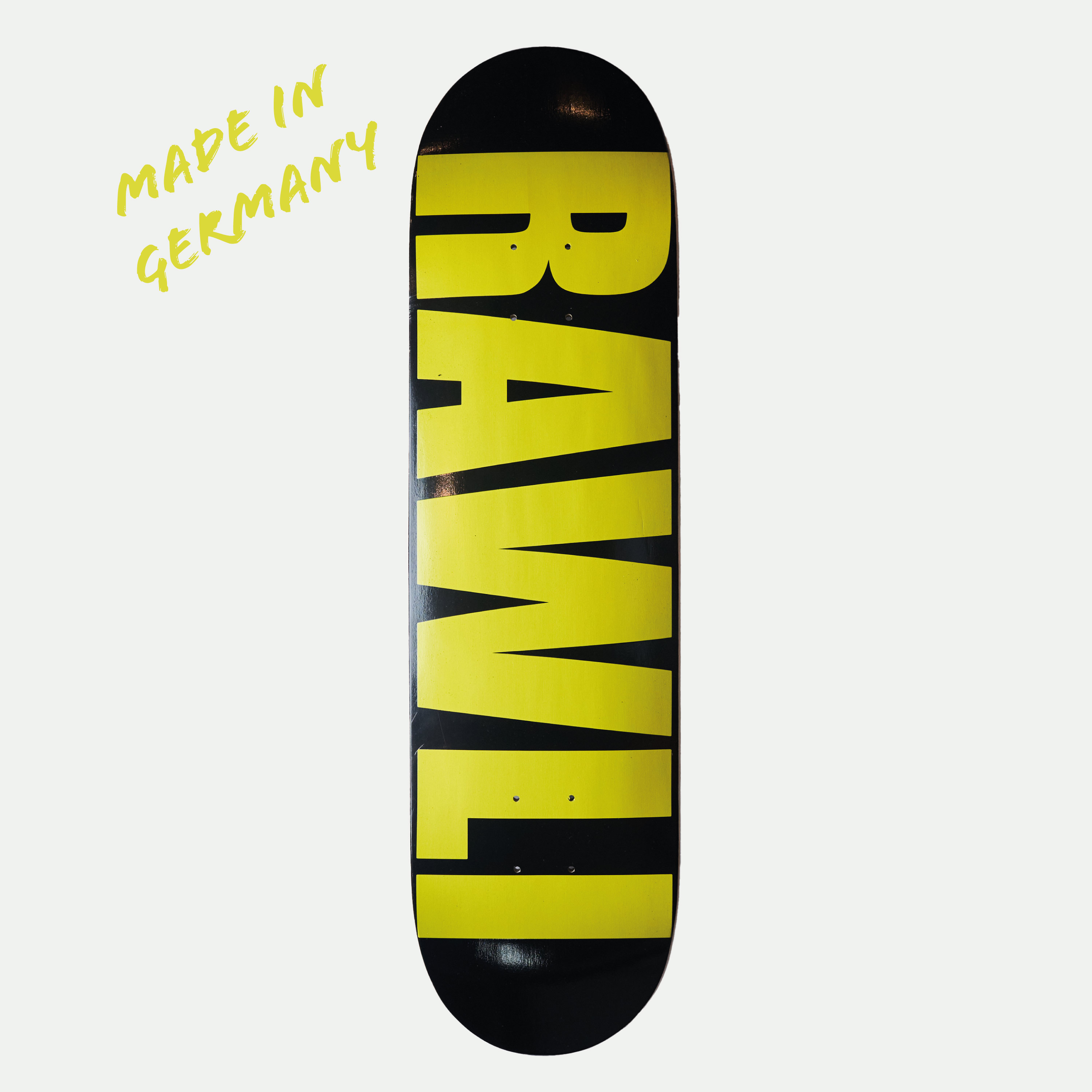 Skateboard | Deck | Concave 1,2 | Yellow Logo | Made in Germany 