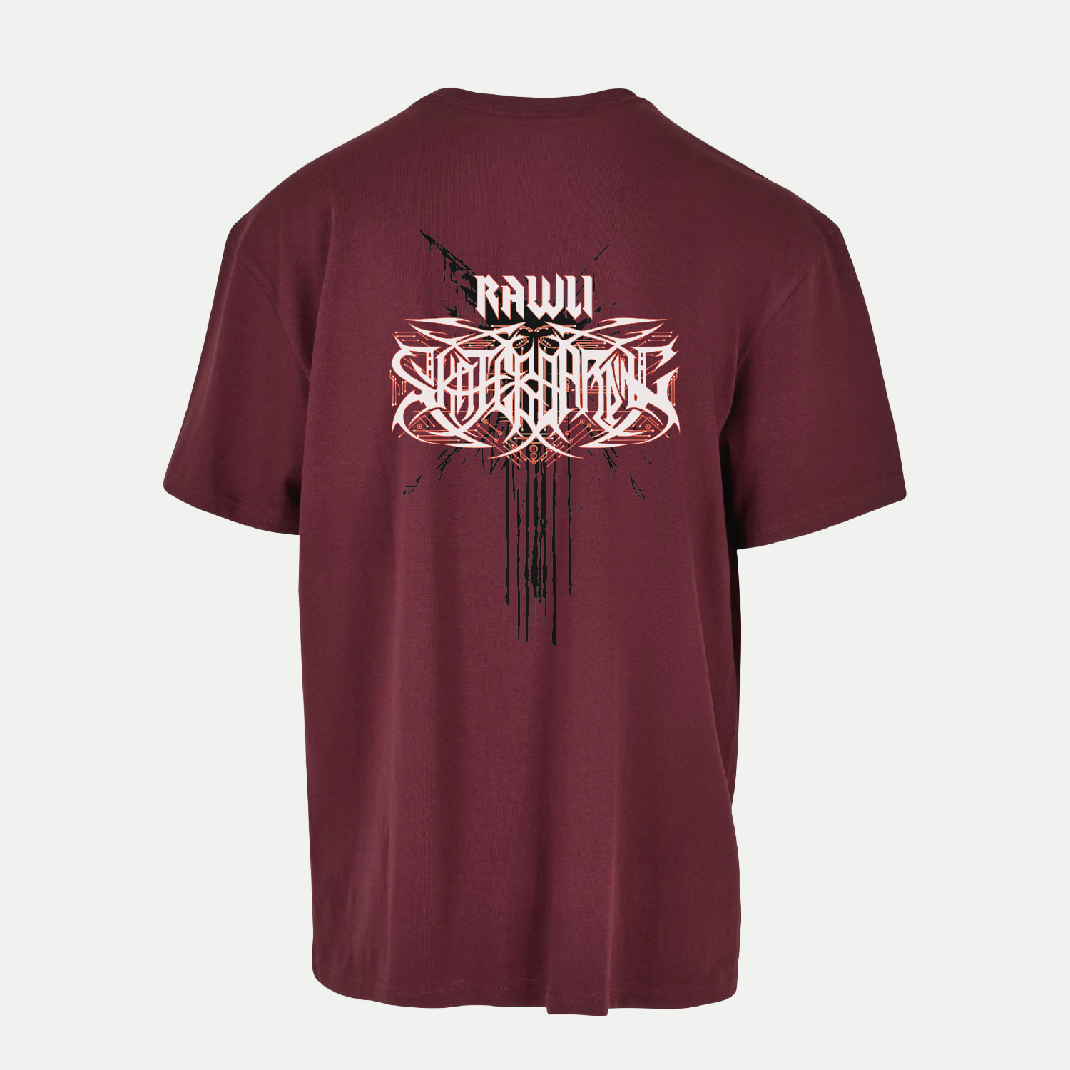 DEATH PRINT | CHERRY | OVERSIZED TEE | RAWLI