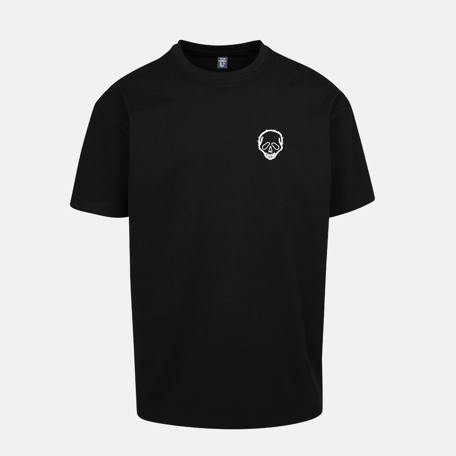 ICONIC LOGO PRINT | BLACK | OVERSIZED TEE | RAWLI