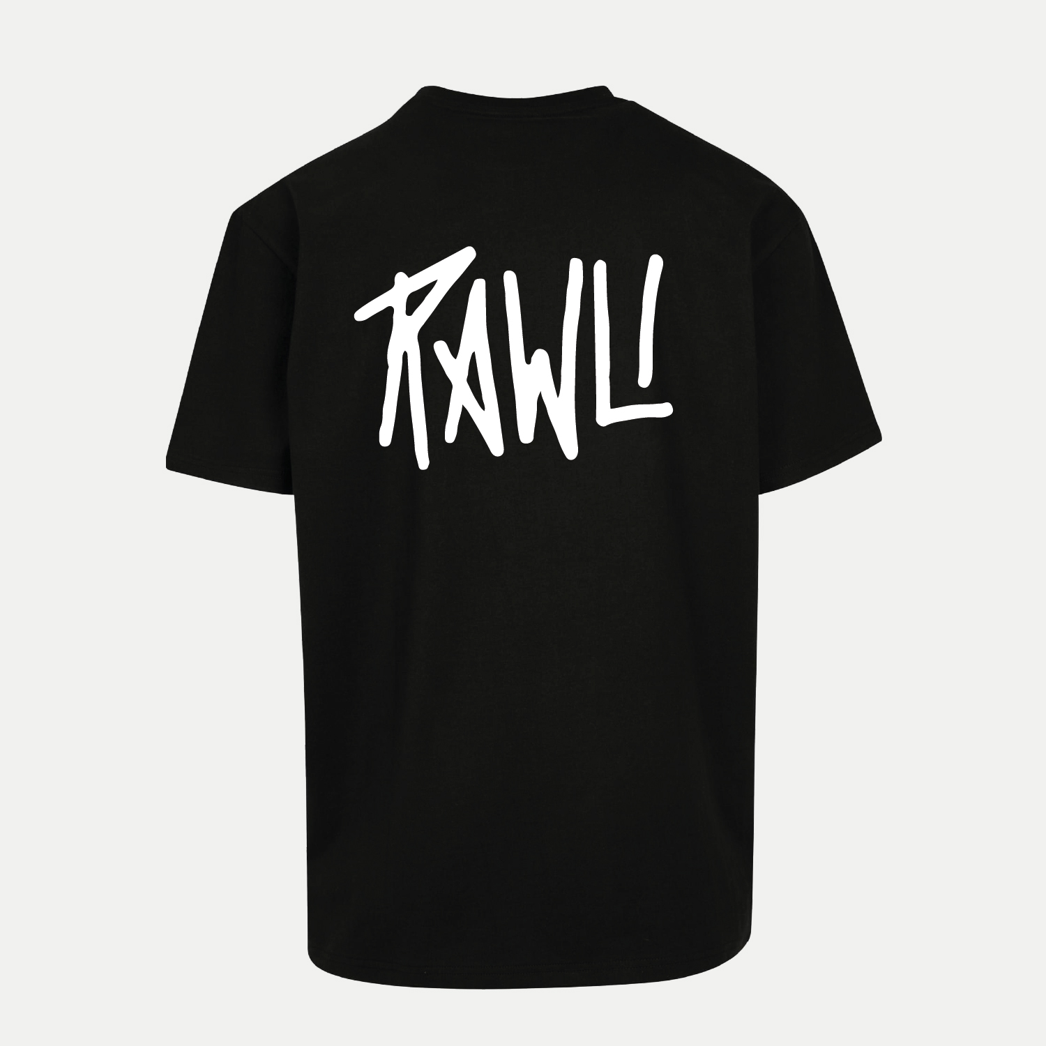 ICONIC LOGO PRINT | BLACK | OVERSIZED TEE | RAWLI