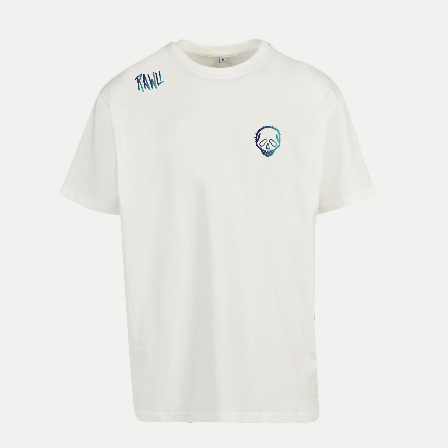 ROBOBIRD PRINT | WHITE | OVERSIZED TEE | RAWLI