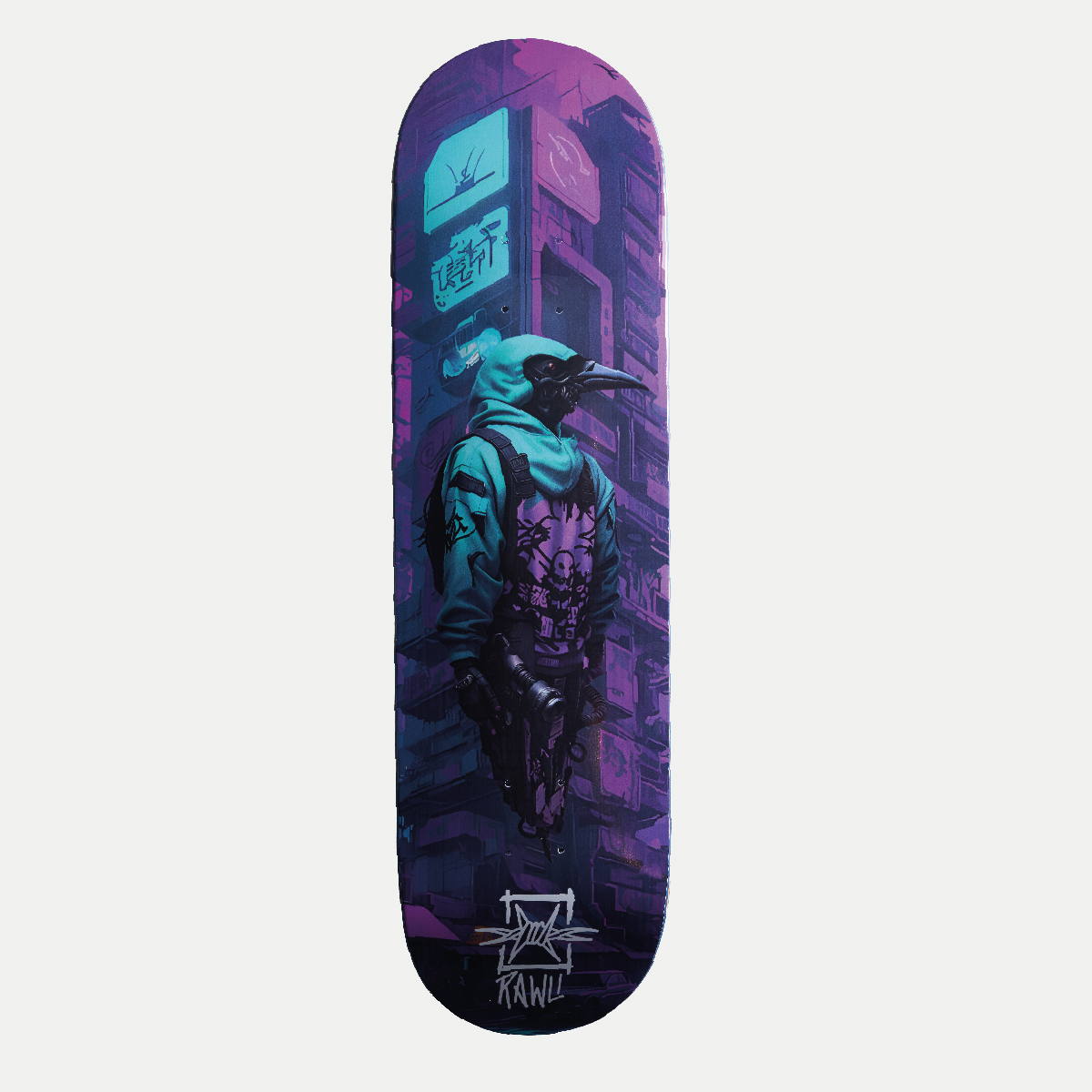 Skateboard | Deck | RobotBird in Mystic Colors | Medium Concave | Canadian Maple