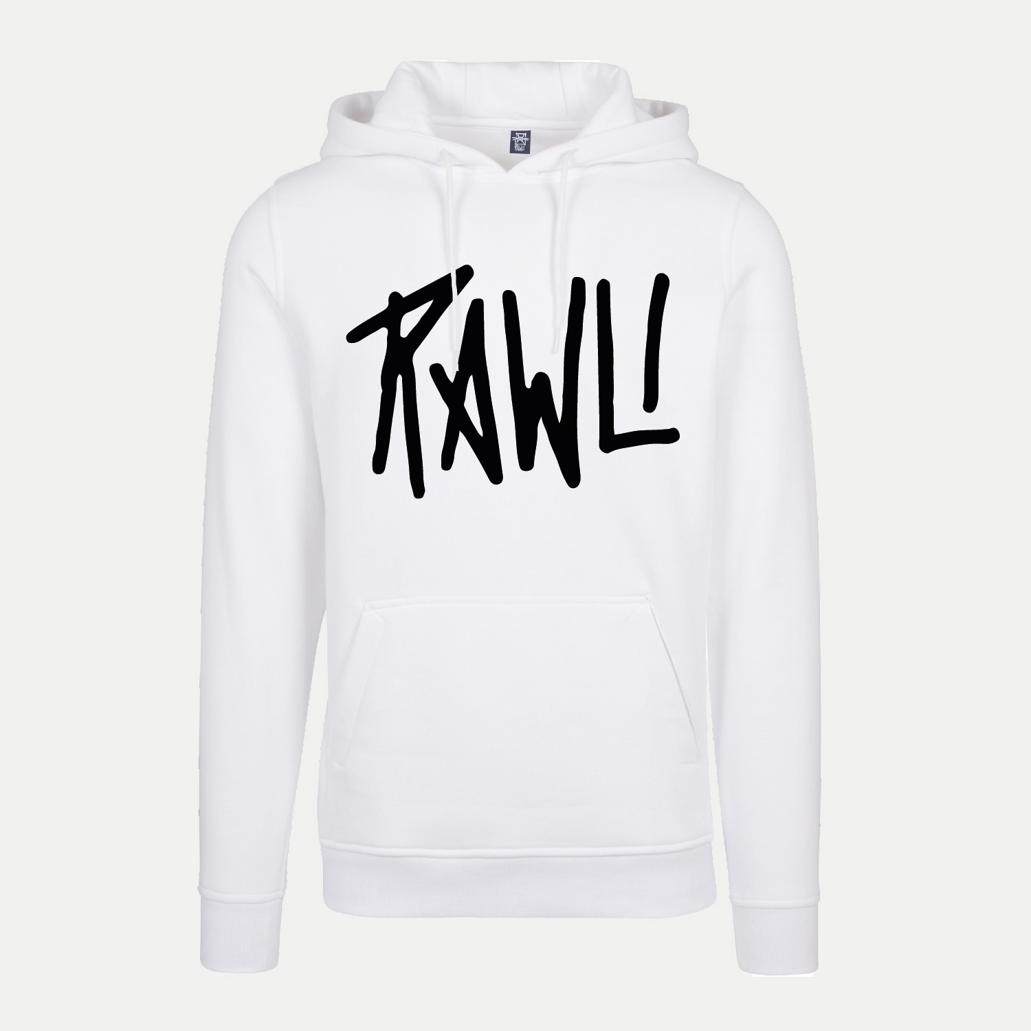 ICONIC LOGO PRINT | WHITE | HEAVY HOOD | RAWLI